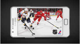 Hockey game playing on device